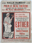 Anonym - 1921 - Salle Rameau Lyon (Esther, Tragédie biblique en 3 Actes)