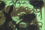 Rainer, Arnulf - 1970 - Plakat vor der Schrift